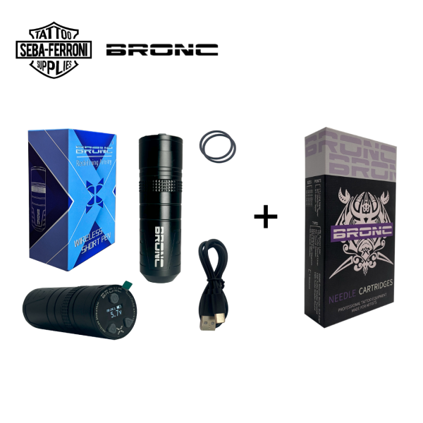 Maquina Pen Bronc X Short Inalambrica + Caja de cartuchos Bronc 20u
